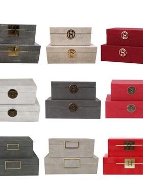 新中国风现代白魔鬼鱼皮首饰盒模型房卧室衣帽间橱窗软装饰饰品