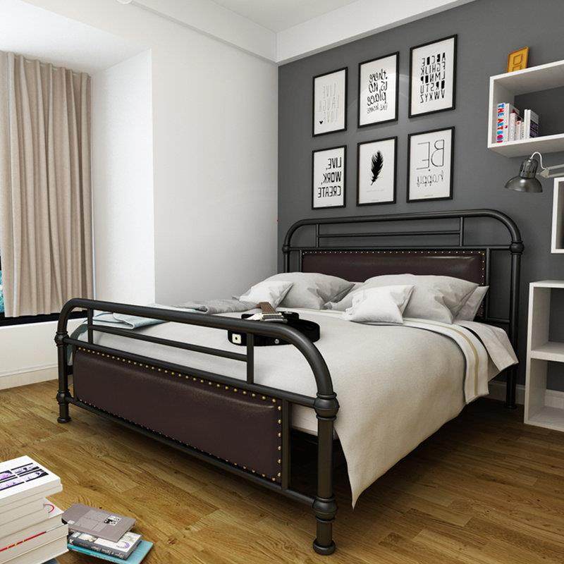 铁艺床北欧风格软包铁架1.2 1.5米1.8米单双人床儿童铁床现代简约,住宅家具,铁艺/钢木床,淘宝优惠券,粉丝福利购,淘宝优惠卷