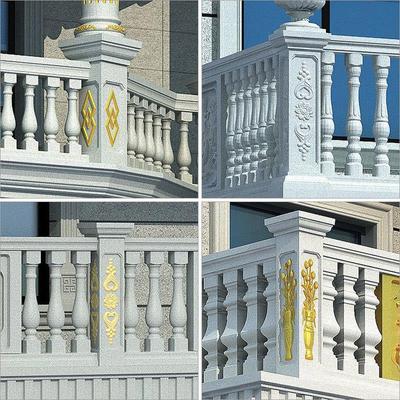 水泥栏杆转角柱模具间隔柱阳台护栏四通柱方墩大柱罗马柱柱墩模板