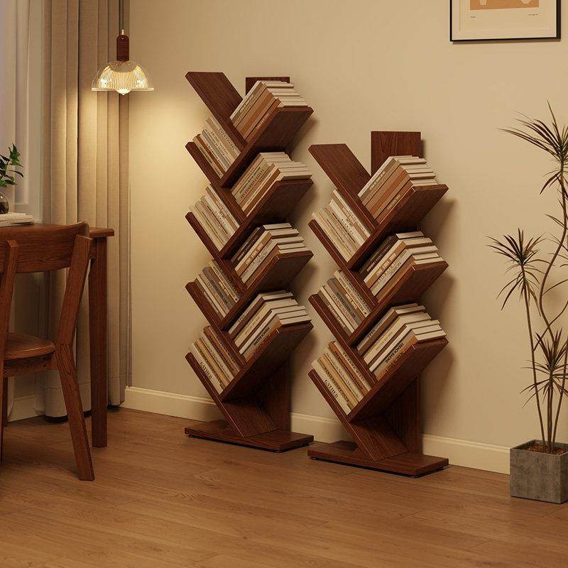 全实木书架落地靠墙树形收纳架墙角置物架家用客厅简约创意小书柜,住宅家具,书架,淘宝优惠券,粉丝福利购,淘宝优惠卷