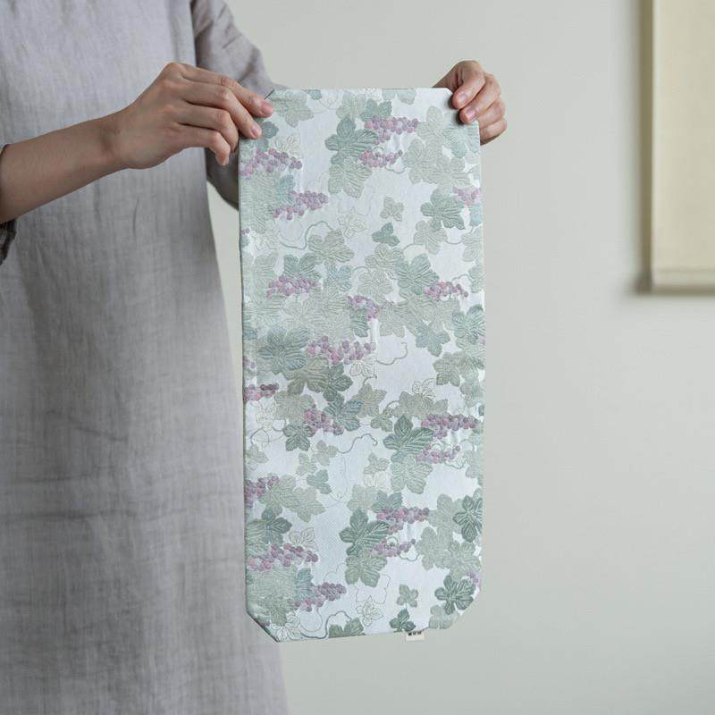 织锦双面茶席中式禅意防水干泡垫覆古单人干泡席高档茶桌垫桌旗布