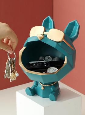 进门口入户玄关鞋柜法斗钥匙收纳摆件北欧轻奢家居客厅电视柜摆设