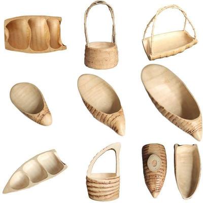 竹根果盘果盆创意家用木质客厅木制根雕大水果盘果篮简约干 干果