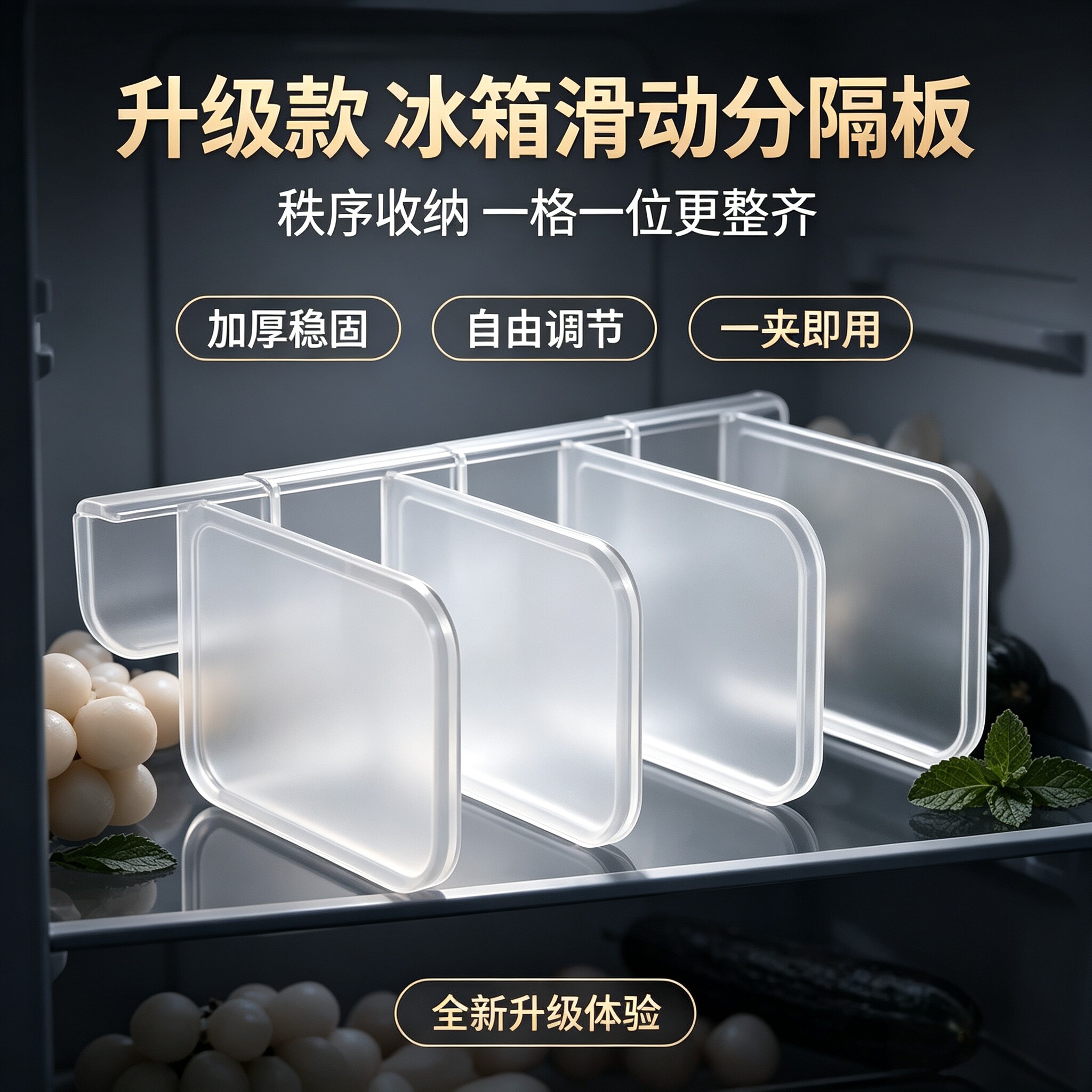 冰箱侧门通用多功能分隔板
