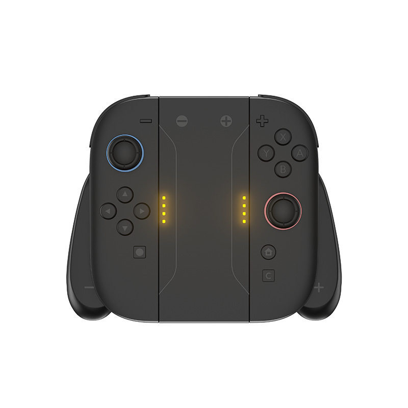 Switch2黑色握把充电手柄充电手把NS2代小手柄简易握把托把支架