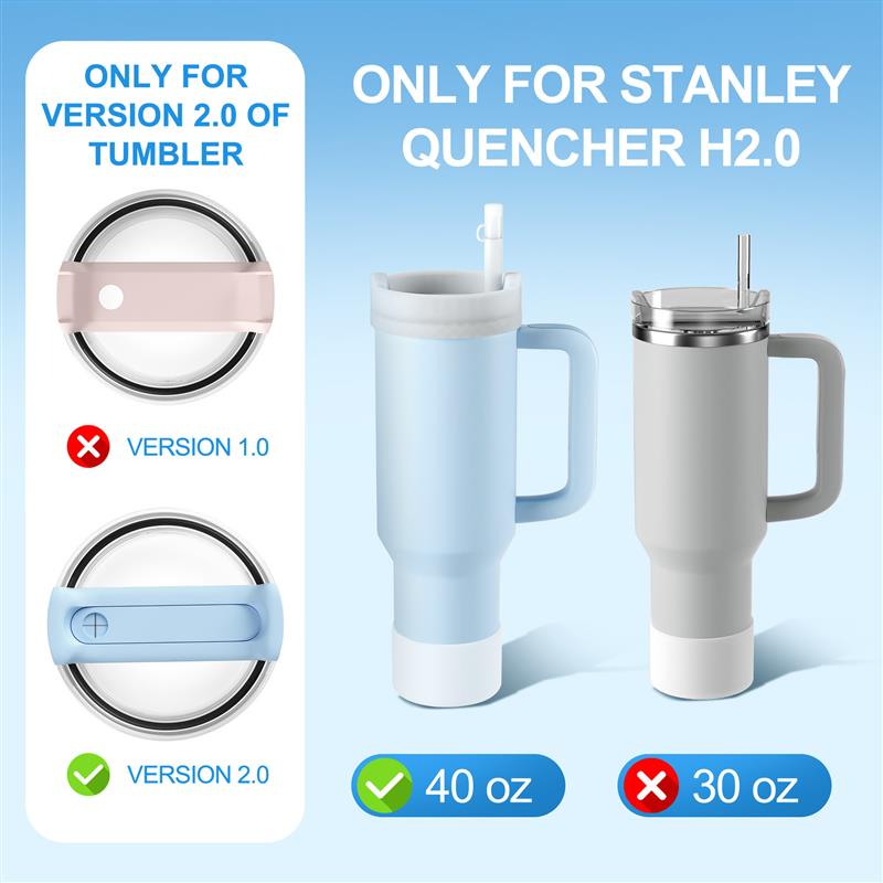厂家史丹利硅胶防尘杯盖吸管帽防漏防溢套装杯垫Stanley 2.0 40oz