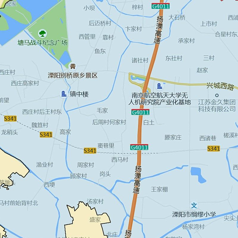 溧阳市地图1.15m常州市家用折叠高清办公室书房新款装饰画墙贴