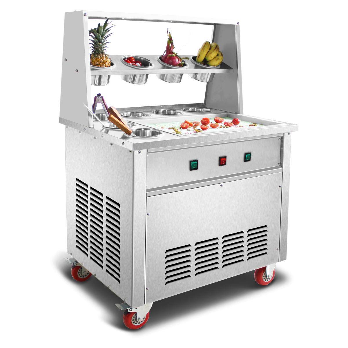 炒酸奶机商用厚切炒酸奶机炒冰淇淋卷炒奶果风冷循环炒冰机摆摊