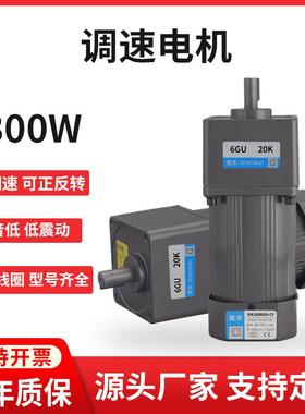 可调速电机单相三相220V齿轮减速电机6I300RGU-CF小型变速马达厂