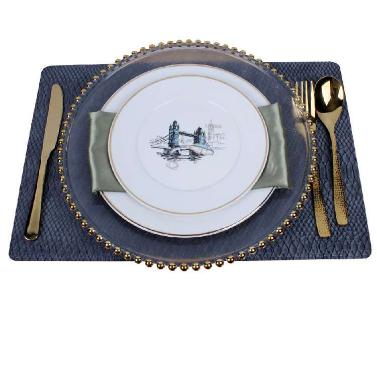 美式法式牛排盘餐具套装 伦敦塔桥 陶瓷西餐盘 样板房展厅西餐