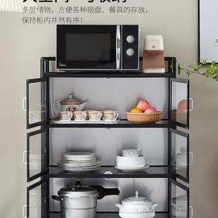 餐边柜碗柜家用厨房储物柜子多功能茶水柜铝合金橱柜置物柜收纳