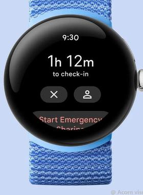 oloey智能手表GPS定位心率监测蓝牙通话运动手表蓝色尼龙表带