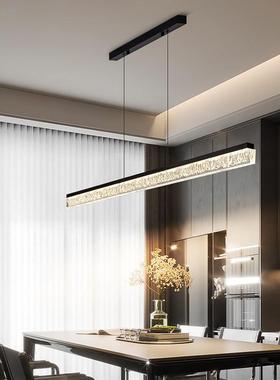 式极简创餐意个性YL98897一条字长餐厅吊灯202意5年新款现代简约
