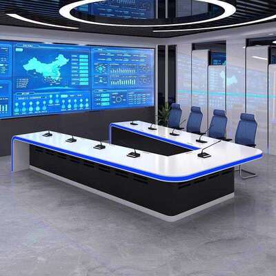 U型科技无纸会议指挥中桌心多媒体控制化台调度作BOU台监控台简操