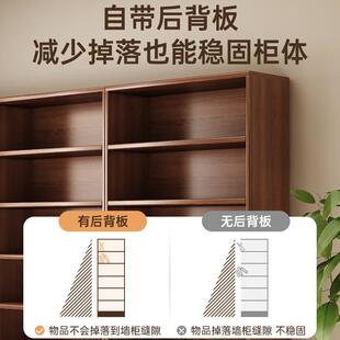 简易书架靠落地柜置物架家用客厅一墙储物体子展78594示柜学生多