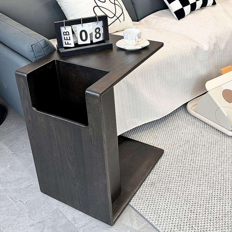 动极简实木几新沙中式可移11储物角几意式小茶几发边边柜实木卡几