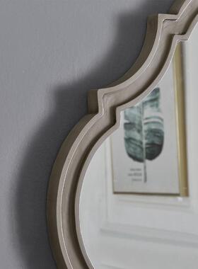 美式木实梳妆台JVK奢轻卧室家具你小户型迷收纳化妆桌子带镜子