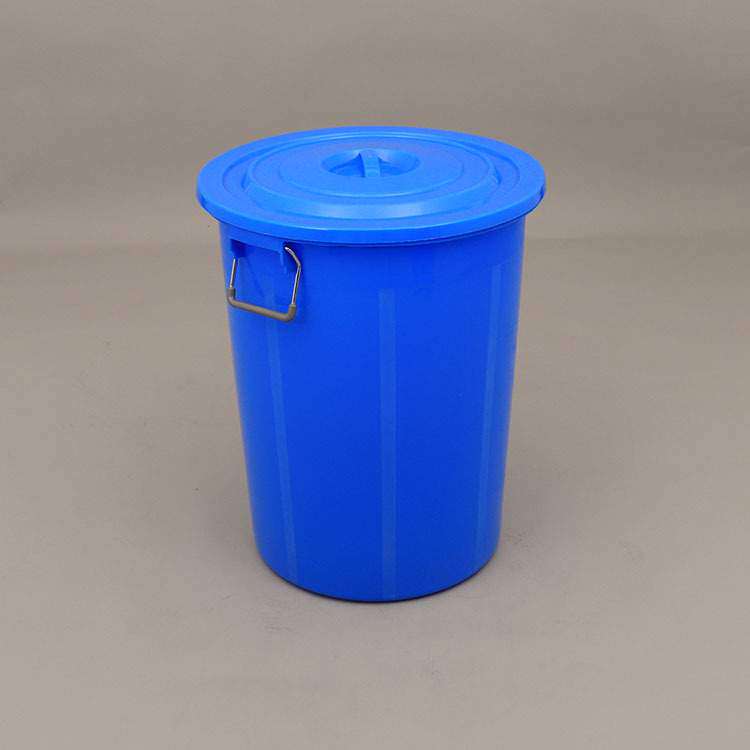 大水桶 160升蓝色塑料垃圾桶 圆形铁饼手提式垃圾桶 江苏厂家