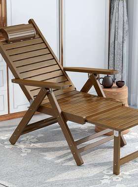 靠折叠椅躺椅家用午睡老人椅懒椅人夏季午休竹椅凉子阳台背100002