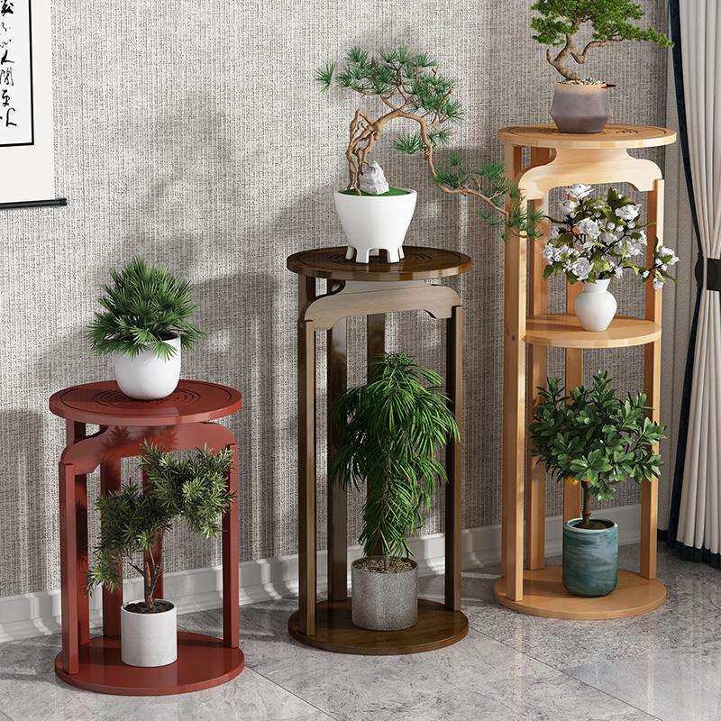 A1地0室内花柜架客厅电视旁落新中FGD式花台L实木摆件置物架绿萝