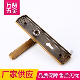 欧式静音房门黄古锁铜手家门锁室内木门卧室M616-10-用锁简约执锁