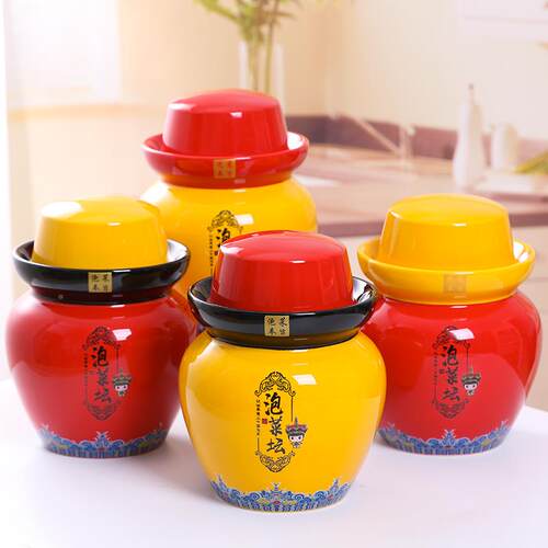 泡菜坛子用陶瓷四川土陶酸菜罐家小F96M9967号罐密加厚带盖储存腌