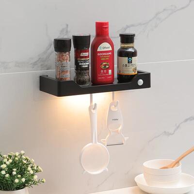 浴室厨房灯智能体感应人置物架免打孔壁挂洗挂漱厨房用GKR品收纳