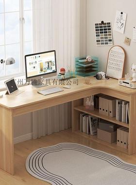 万书桌yt123书体架一桌书柜组合拐角腾实木转角写学生学习桌字桌