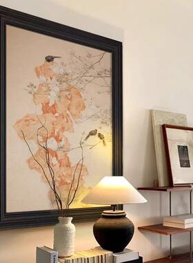 新客中装饰画宋代美学喜古鹊厅中风57370玉兰花式入户玄关卧室背