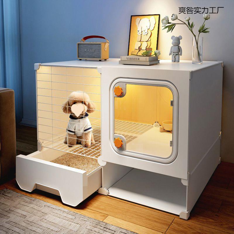 带厕所分离一室厅卫狗笼子狗型犬窝美家用LVZ室内泰迪博小宠物笼