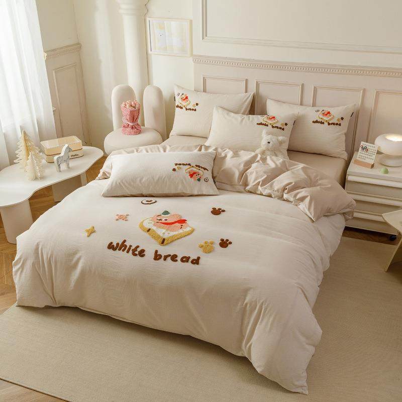 新款卡单式通全棉水洗棉毛三四件套可爱巾绣床AZO被套床单床品,畜牧/养殖物资,特种养殖设备,淘宝优惠券,粉丝福利购,淘宝优惠卷