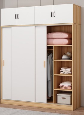衣柜家小用卧NTI室两门三纳储物挂式衣橱出租屋户型收推拉门门儿