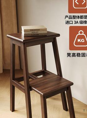 实梯凳梯子步凳多功能两用子家用折叠梯椅稳登木高楼梯凳F99SHSTS