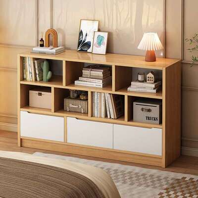 书架家客置物架现代简约格子落地储PRN物柜新柜厅款大容量简用易