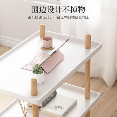 可移动推沙发边床边888几茶双层小桌子床头柜简车约实木小边几角