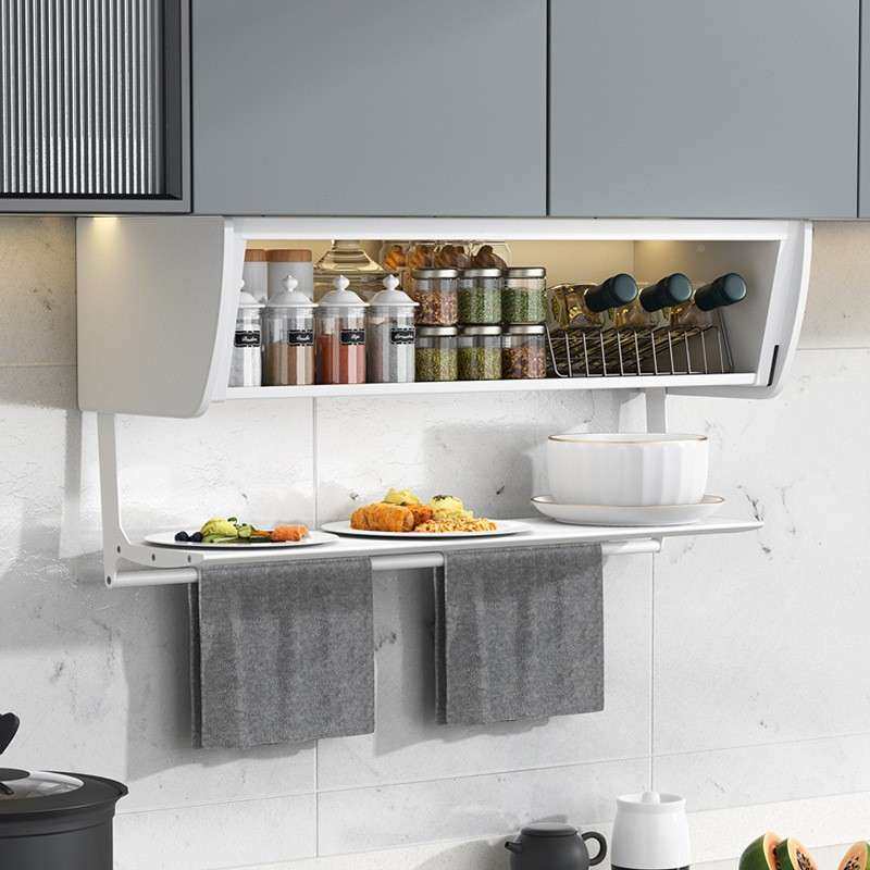 跨境房置物架碗碟调味料空收物纳架储盒太舱吊厨柜壁下拉储物挂多,厨房/烹饪用具,抹布架/厨房清洁收纳架,淘宝优惠券,粉丝福利购,淘宝优惠卷