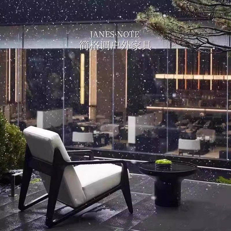 户外庭院柚木沙发酒店民宿休闲防水防晒茶几室外T阳台防腐实木家