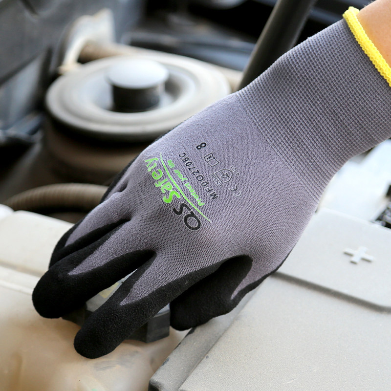 6双】舒适e磨砂劳保手套工业维修搬运防滑耐磨防护工作地劳动防护