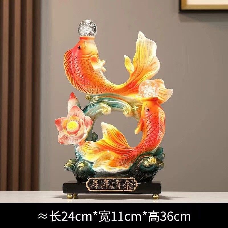 新品【三件套】双珠凤尾金鱼天B鹅酒架套装摆件客厅酒柜玄关摆设