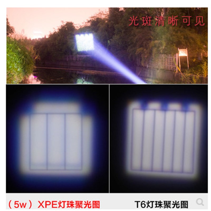 派力德GLK31强光手电筒迷你变焦T6可充电白光防V水户外远射家用