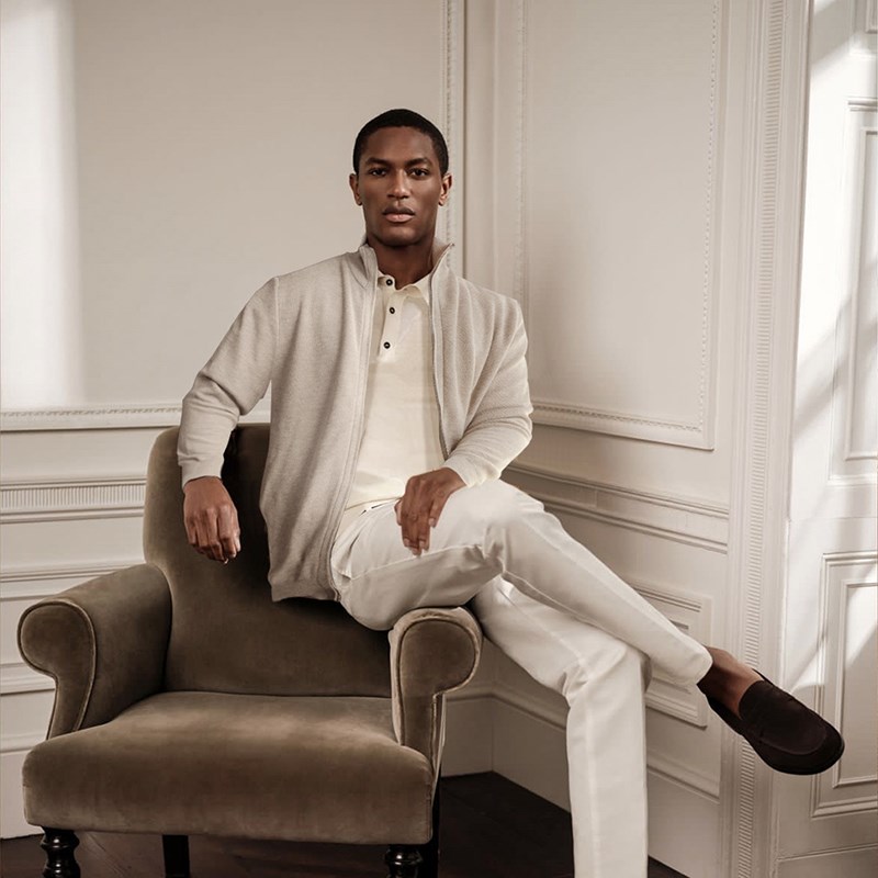 【意式轻奢-对标7K+r菠萝针织工艺】秋冬季男士针织开衫毛衣外套