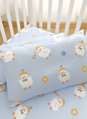 A类婴儿级双层纱枕套30*50 全z棉单人纯棉柔软纱布枕头套卡通40*6