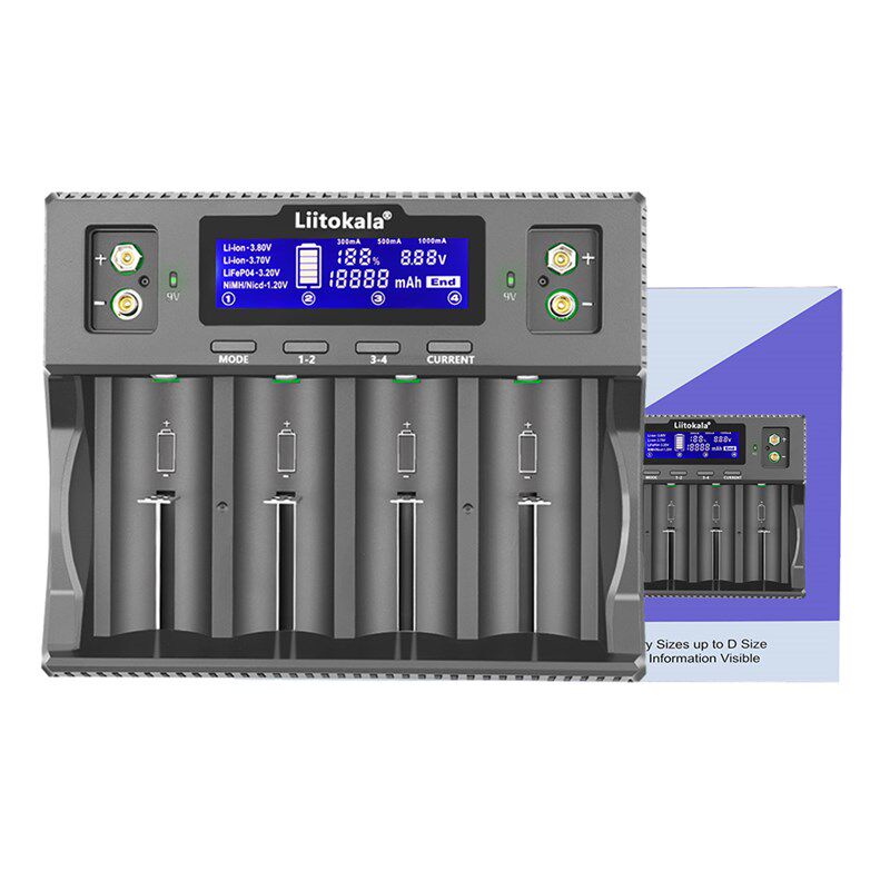 18650多功能f锂电池充电器1.2V5号7通用3.2V铁锂21700/26650/3270