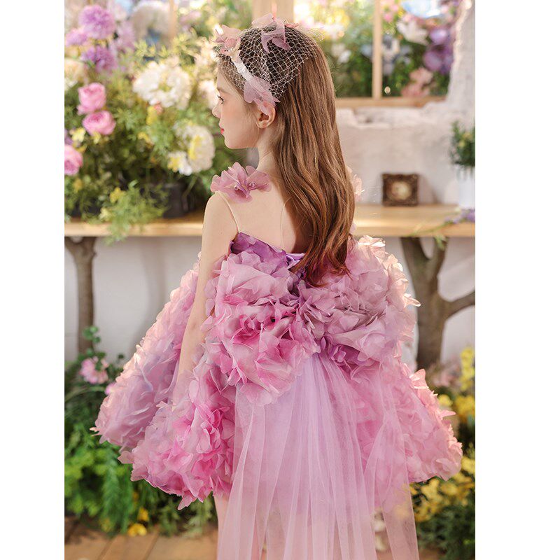 女童礼服森系花仙子法式生日公主裙儿童J走秀主持人钢琴演奏演出