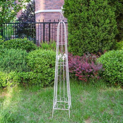 沐子哥庭院铁线j莲月季爬藤做旧锥形欧式做旧园艺花架铁艺藤本