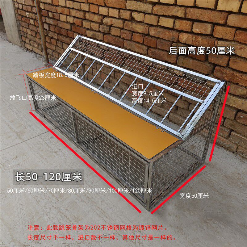 鸽子跳笼不锈钢进j出口赛鸽跳龙门口撞门信鸽进出门自动放飞跳笼