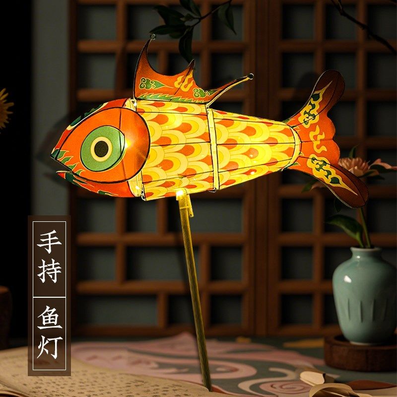 非遗油纸手持鱼灯舞台演出非遗花灯手工成品锦鲤拍照舞Z蹈道具灯,节庆用品/礼品,灯笼,淘宝优惠券,粉丝福利购,淘宝优惠卷