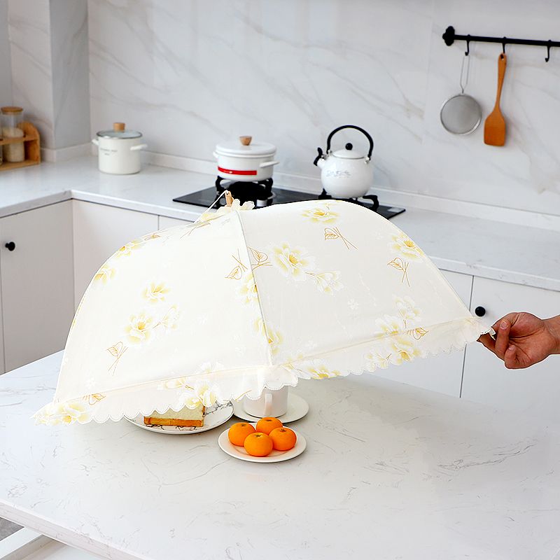 家用餐桌饭菜罩食物剩菜r罩大号长方圆形可折叠盖菜罩防苍蝇蚊子