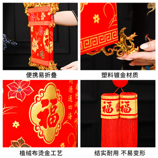 饰 小灯笼新款 吉祥喜庆宫灯古风酒楼装 饰花N灯植绒布装 饰国庆装