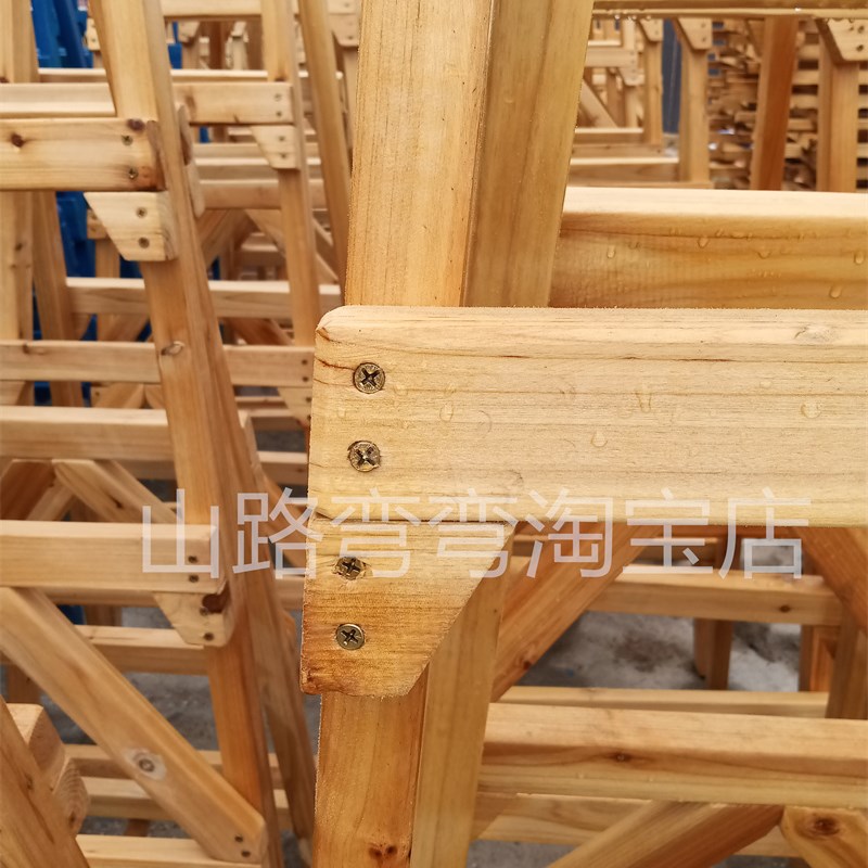 实木人字梯子杉木梯n装修走梯工程梯双侧木梯建筑工地实木梯油漆